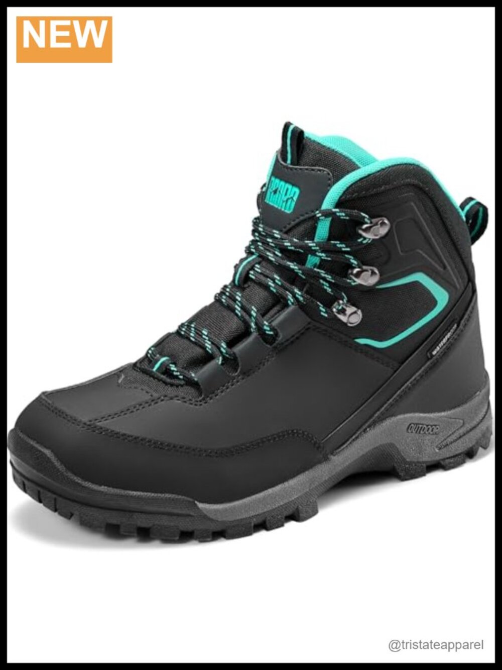 Waterproof Mid Hiking Boots Lace Up Suede Ankle Boots for Women Outdoor Traction